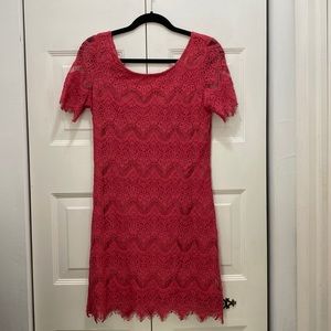 Eyelash lace mini dress